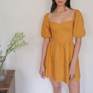 Reformation Harris Dress Ochre